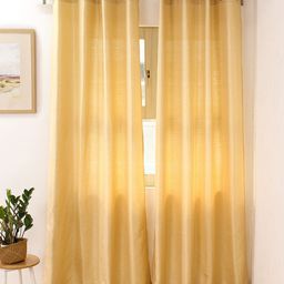 House This Narmada Gold-Toned Textured Door Curtain-image-56