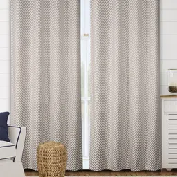 Saral Home Grey Set of 2 Black Out Long Door Curtain-image-88