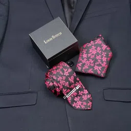 LOUIS STITCH Men Mulberry Italian Silk Necktie Accessory Gift Set-image-34