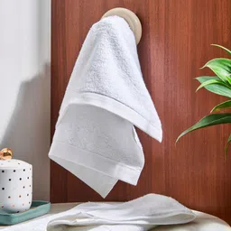 DDecor Unisex Set Of 2 White Solid 600 GSM Hand Towels-11