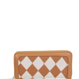 Metro Geometric Textured Zip Around Wallet-19