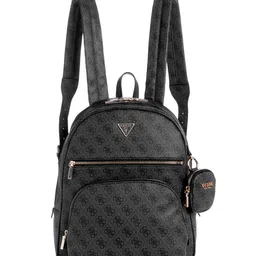 GUESS Women Brand Logo Printed Medium-Sized Backpack with Pouch 23L-37