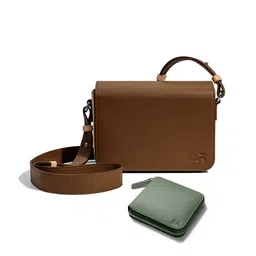 DailyObjects Leather Structured Sling Bag with Zip Wallet-11