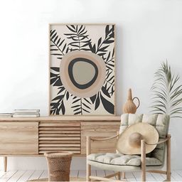 Aura Beige & Black Wooden Wall Painting-image-89