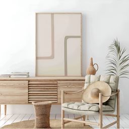 Aura Beige Abstract Wooden Wall Frame-picture-46