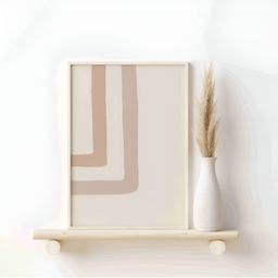 Aura Beige & Cream-Coloured Abstract Wooden Wall Frame-picture-40