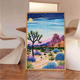 Aura Blue & Green Nature Wooden Wall Frame-picture-47