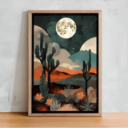 Aura Green & Orange Nature Wooden Wall Frame-picture-17