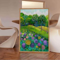 Aura Green & Purple Natural Wooden Wall Frame-picture-4