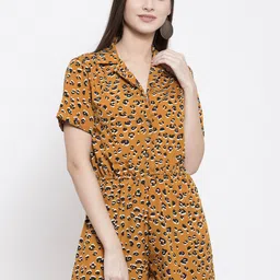 Purple State Abstract Printed Playsuit-picture-1