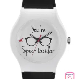Fastrack Unisex White Printed Dial & Black Straps Tees Valentine Analogue Watch 9915PP64-picture-44
