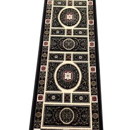 Asad Emporium Rugs Black& Gold-Tone Geometric Anti-Skid Carpet-image-56