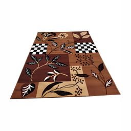Asad Emporium Rugs Gold-Toned Floral Anti Skid Carpet-image-99