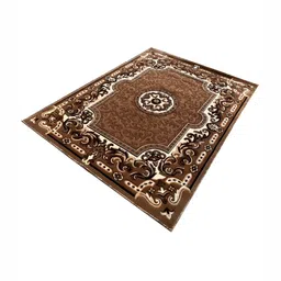 Asad Emporium Rugs Gold-Toned & Cream Floral Anti-Skid Polypropylene Carpet-picture-18