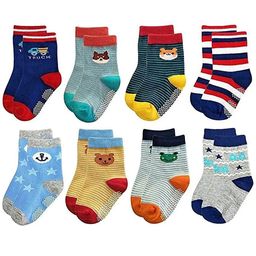 FOOTPRINTS Infants Pack Of 8 Assorted Cotton Ankle-Length Socks-picture-13