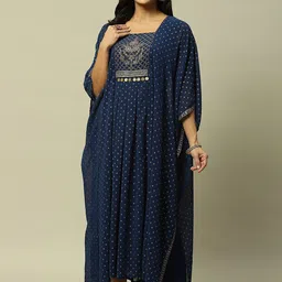 Rangriti Square Neck Embroidered Flared Sleeves Sequinned Anarkali Kurta-picture-33