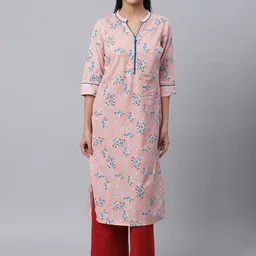 AURELIA Floral Printed Pure Cotton Kurta-picture-28