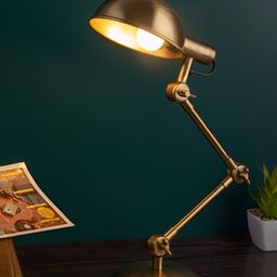 Decor de Maison Gold-Toned Semi-spherical Adjustable Metal Table Lamp-47