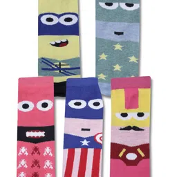 Dollar Socks Kids Pack Of 5 Assorted Patterned Socks-image-81