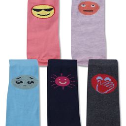 Dollar Socks Kids Pack Of 5 Assorted Patterned Cotton Above Ankle Length Socks-18