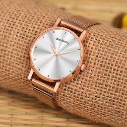 DressBerry Women Silver-Toned Embellished Dial & Stainless Steel Straps Analogue Watch-36