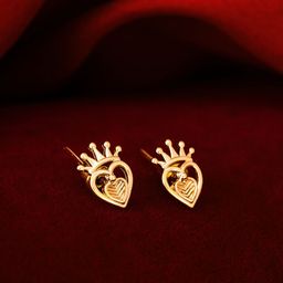 aadita Gold-Toned Geometric Studs Earrings-56