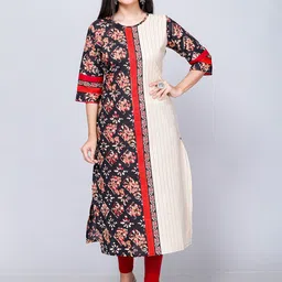 Jevi Prints Ethnic Motifs Batik Printed Cotton Straight Kurta-picture-7