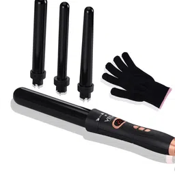 VEGA PROFESSIONAL VPPCT-09 Pro Curl Master 4 in 1 Multi Tong Hair Curler - Black-38