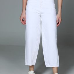 High Star Women Slouchy Fit High-Rise Clean Look Cotton Jeans-image-62