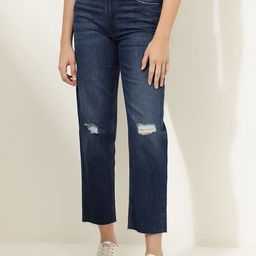 Marks & Spencer Women Boyfriend Fit High-Rise Low Distress Light Fade Stretchable Jeans-image-39