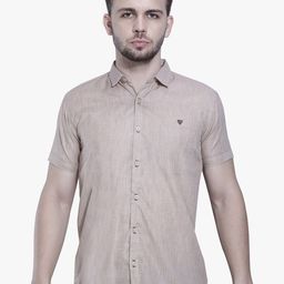 Kuons Avenue Men Beige Smart Slim Fit Casual Shirt-image-77