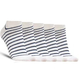 Dollar Socks Men Pack Of 5 Assorted Striped Cotton Shoe-Liner Socks-picture-48