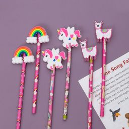 Yellow Bee Kids Set Of 6 Printed Pencil-23