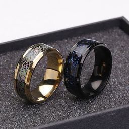 Yellow Chimes Men Set Of 2 Gold Plated Stainless Steel Finger Ring-49