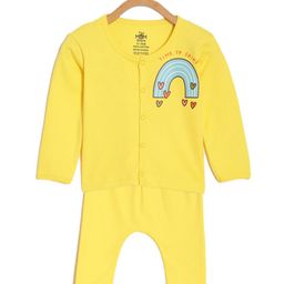 The Mom Store Infants Graphic Printed Pure Cotton T-shirt with Pyjamas-image-52