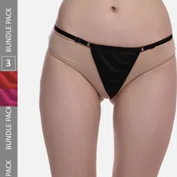 StyFun Women Pack Of 3 Anti-Microbial G-String Thong Briefs-picture-20