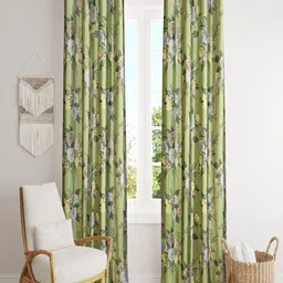 Homefab India Set of 2 Floral Room Darkening Long Door Curtain-image-84