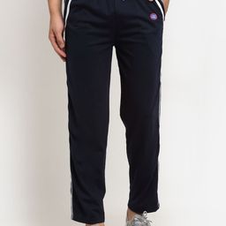 VIMAL JONNEY Men Navy Blue Track Pants-image-30