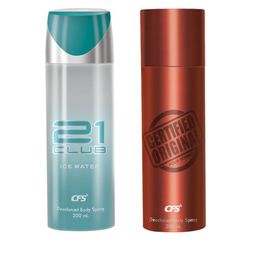 CFS 21 Club Set Of 2 Long Lasting Deodorant Body Spray - 200ml Each-35