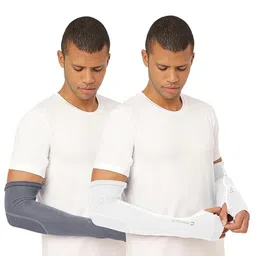 FREECULTR Unisex Set Of 2 Breathable Bamboo Cotton Antibacterial Arm Sleeves-3