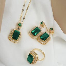 Peora Gold-Plated Cubic Zirconia-Studded Jewellery Set-image-15