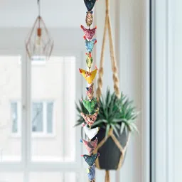 Kuber Industries Blue & Beige Traditional Hanging Latkan-21