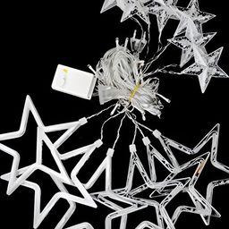 SPARK WORLD Yellow Star-Shaped String Lights-24