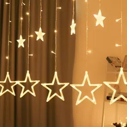 SPARK WORLD Yellow Star Shape String Lights-39