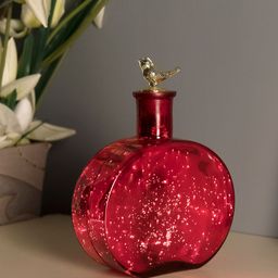 Homesake Red Glass Bottle Table Lamp-10