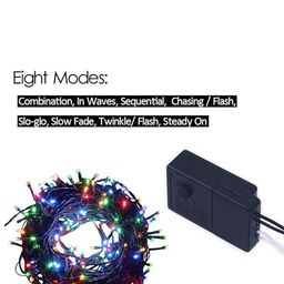 Gesto 10 Pcs White Rice Shape Led String Lights With 8 Modes Changing Controller-4