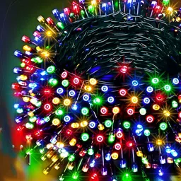 SPARK WORLD Blue Rice Shape String Lights-12