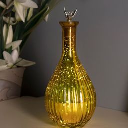 Homesake Yellow Glass Bottle Table Lamp-17