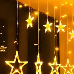 ENORMITY Yellow & White Waterproof Star String Lights-24