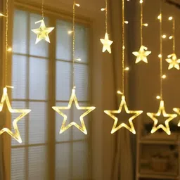 SPARK WORLD Yellow Star Shaped String Lights-16